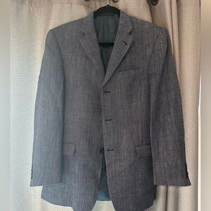 Burberry Navy Herringbone Jacket